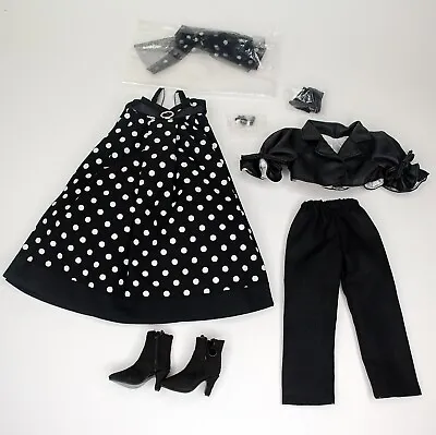 Tonner Doll Ellowyne Wilde Dots Enough Outfit Fashion Black White Dress 16  • $189.99