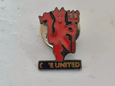 Manchester United Classic Red Devil's Pin Badge MUFC Man Utd Man U Rare Vintage • £7