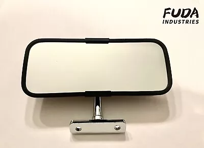 $27.67 • Buy Vintage Hot Rat Rod Antique Car Truck Interior Rear View Mirror Black Wrinkle