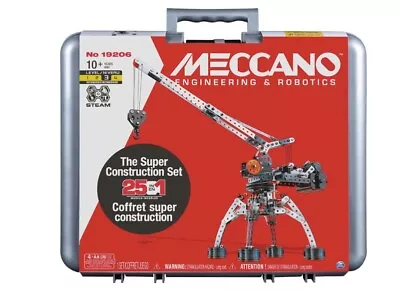 Meccano Super Construction 25-in-1 Motorized Building Set STEAM Education Toy • $185