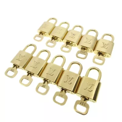 Louis Vuitton Padlock & Key Bag Accessories Charm 10 Piece Set Gold 22498 • $218