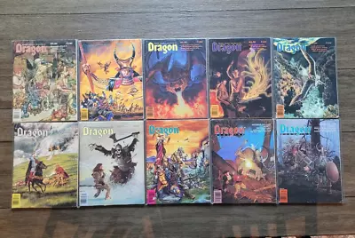 Lot Of 10 Vintage Dragon Magazines 120-129 TSR Dungeons And Dragons 1987-88 • $49.95