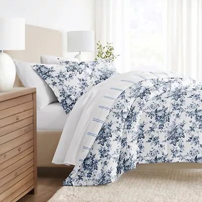 Kaycie Gray Fashion 3PC Reversible Comforter Set - A Stylish Bedding • $35.69