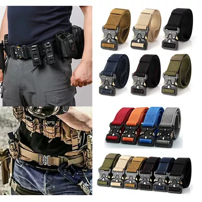 Casual Military Tactical Belt Mens Army Combat Waistband Rescue Rigger Belts US • $12.99