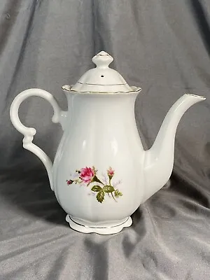 Royal Sealy Teapot China Moss Rose Japan Vtg  • $25
