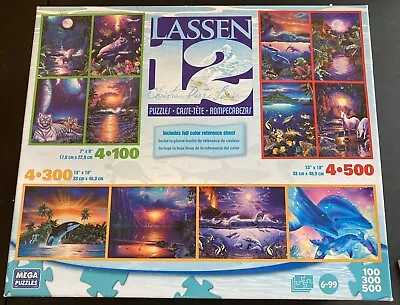 Mega Puzzles Lassen 12 (4-100 300 & 500) By Christian Riese Lassen - 2010 • $12.99