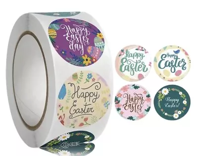 Happy Easter Stickers Round Colourful • £5.50