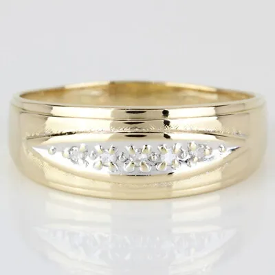 Vintage 14k Men's Diamond Ring Band • $501.59