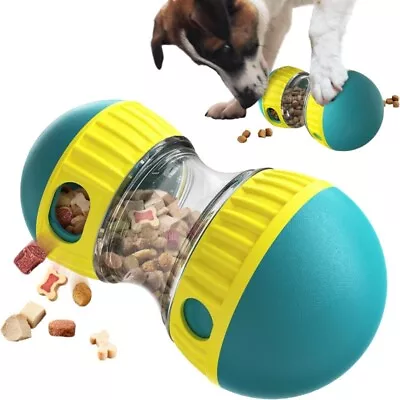 Pet Treat Dispensing Ball Puzzle Toy Interactive Toy Slow Feeder Game Dogs Cats • £8.68