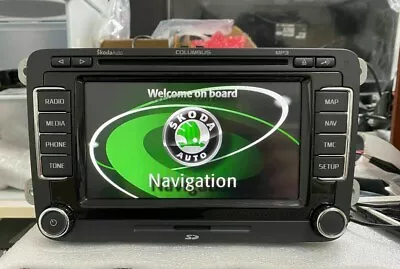 Genuine Skoda Columbus RNS510 Sat Navi GPS DVD CD Player Radio • $660