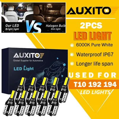 AUXITO 10xT10 168 194 2825 White LED License Plate Side Marker Light Bulb Canbus • $8.49