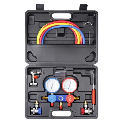$59.99 • Buy R134A Manifold Gauge Set R404A HVAC A/C Refrigeration Kit AC Auto Repair Tool US