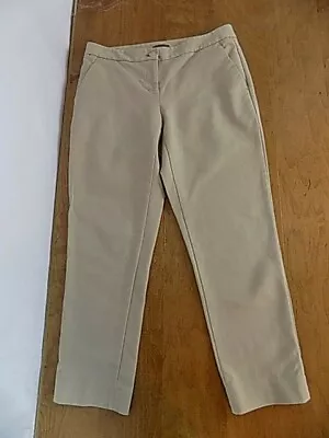  Vince Camuto Women's Cropped Capri Tapered Twill Pants Sz 4 Beige • $14.55