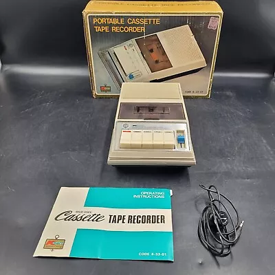 Vintage Kmart Solid State Cassette Tape Recorder Code 6-33-01 • $19.99