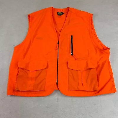Cabelas Vest Mens 3XL Blaze Orange Safety Hunting Pockets Outdoor Acrylic READ • $23.99