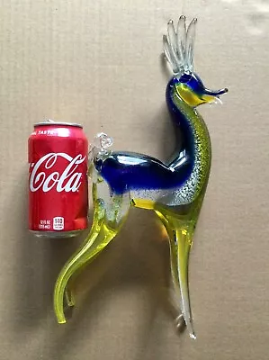 Gorgeous VINTAGE RARE Murano Glass Large 13 1/4” Tall Multicolor Stag - Deer • $199.99