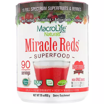 Macrolife Naturals Miracle Reds Superfood Goji- Pomegranate- Acai- Mangosteen • $267.95