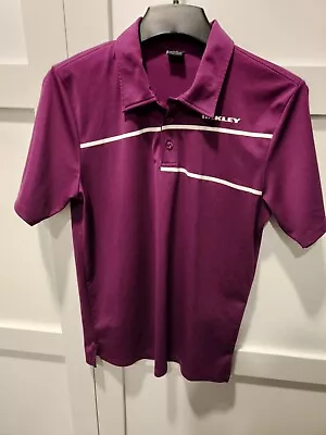 Oakley Shirt Mens Medium Purple Short Sleeve Regular Fit Golf Polo • $7.50