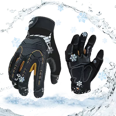 Vgo 1 Pair 32°F Waterproof Heavy-Duty Winter Mechanic Glove W/3M Liner(SL8849FW) • $32.28