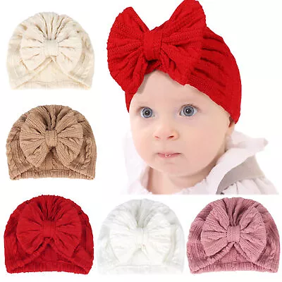 Baby Beanie Comfortable Stretchy Lovely Bow Tie Baby Beanie Lightweight • $16.37