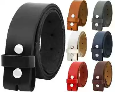 Falari Replacement One Piece Leather Belt Strap Without Buckle Snap On Strap 1.5 • $16.99