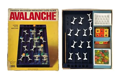 Vintage Parker Brothers Avalanche Game Glass Marbles 1966 • $14.99