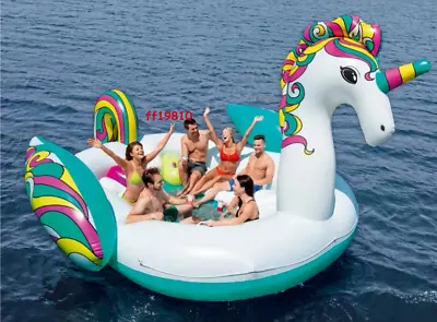 6-12 Person Unicorn Big Float Island Giant Tianma Cartoon Water Playing Drainage • $594.15