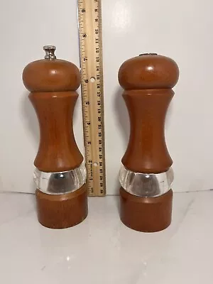 Vintage Olde Thompson Salt Shaker And Pepper Grinder Wooden • $15