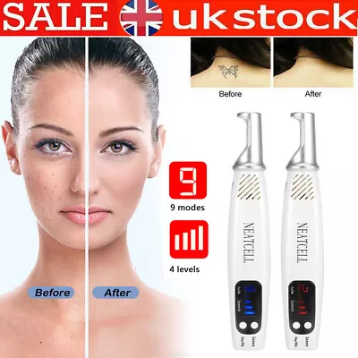 Portable Picosecond Laser Tattoo Removal Pen Mole Dark Spot Blue Red Light Home • £38.95