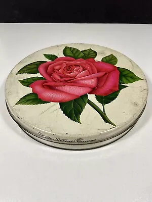 Vintage Mrs. Stevens Chicago Red Rose Candy Tin 8 1/2  • $10