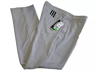 Adidas Men’s Golf  Pants  Gray Lightweight Zip Closure Size 35 X 34 NWT • $29.95