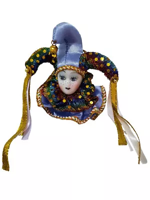 Jester Doll Lilac Magnet Shelf Party Favor Ornament Mardi Gras • $8.29