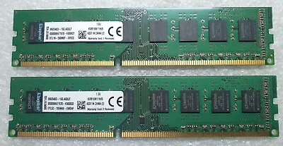 Kingston DDR3 16GB 2x8GB RAM Memory PC3-12800U 1600Mhz Desktop Pc 240pin 1.5v G • £21.99