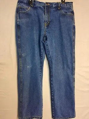 Red Head Flannel Lined Men's Jeans 38x32. Medium Wash. Blue Plaid Flannel. • $14.88