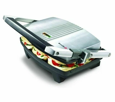 £25.49 • Buy BREVILLE VST025 Cafe-Style Sandwich Press - Brushed Stainless Steel DAMAGED BOX