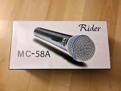 RIDER MC-58A Professional Dynamic Vocal Microphone Studio Recording NEW IN BOX • $95