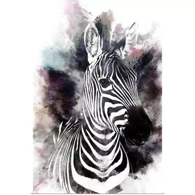 Rainbow Zebra Poster Art Print Zebra Home Decor • $39.99