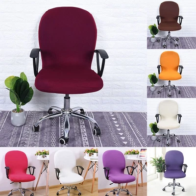 $16.58 • Buy Office Computer Chair Cover Spandex Stretch Swivel Rotate Antimacassar Seat