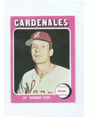 1976 Venezuelan Baseball  Sticker BOBBY COX # 37 BEST QUALITY AVAILBLE ! HOF ! • $280