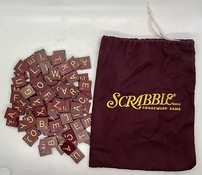 99 Scrabble Tiles Maroon Burgundy Red Replacement Set Crafts • $16.99