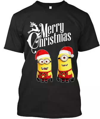 Merry Christmas Minions Funny Tee T-Shirt Made In The USA Size S To 5XL • $20.66