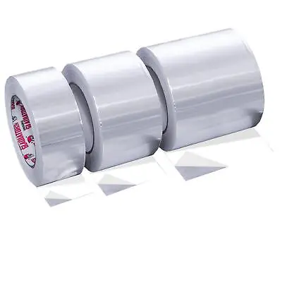 Aluminium Foil Tape Rolls Heat Insulation Duct Self Adhesive 48-72-96mm X 45m • £1.25