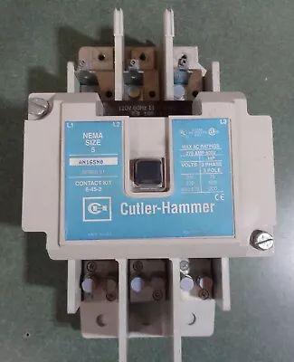 Cutler Hammer Nema Size 5 AN16SNO600V 3 Pole Contactor 120 Volt Coil • $360