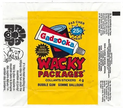 1989 OPC Wacky Packages 5th Series WAX PACK WRAPPER 0-483-21-01-9 W/Ring Pop Ad • $3.59