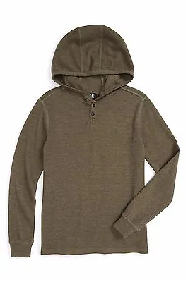 Volcom Big Boys' Murphy Hoodie Thermal Pullover Sweater Military Green S M L NWT • $23.95