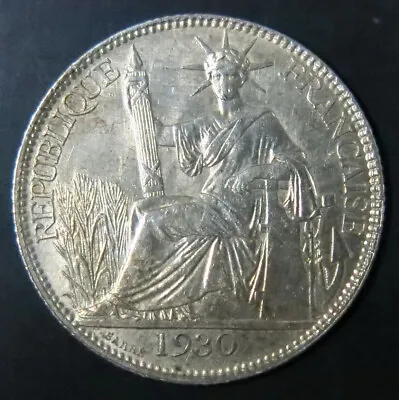 French Indochina 1930 20 Cents Silver Coin • $40