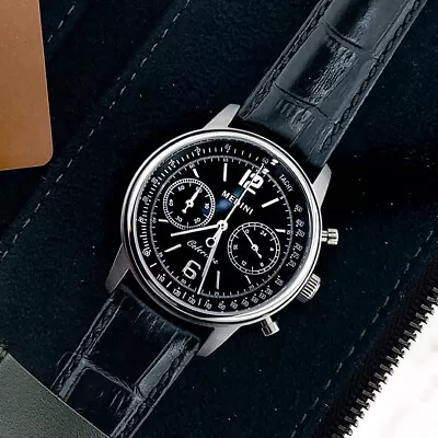 Medini Celeritas Chronograph Watch 38mm MecaQuartz Wristwatch VK64 • $99
