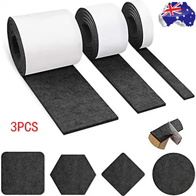 3PCS Self-Adhesive Felt Furniture Pad Roll Hard Surfaces Heavy-Duty Felt Strip • $13.59