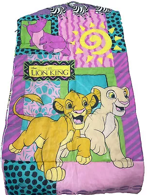 Authentic Vintage Lion King Sleeping Bag Disney 90s USA • $49.99