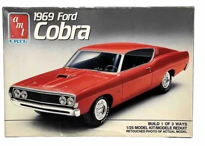 AMT Ertl 1969 Ford Cobra Jet 428 Model Kit 1/25 Sealed Contents 1990 Issue #6893 • $34.95